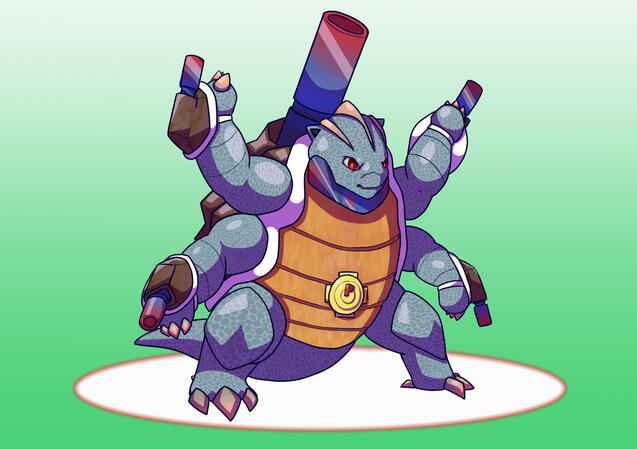 Pokefusion of Mega Blastoise and Machamp, A4